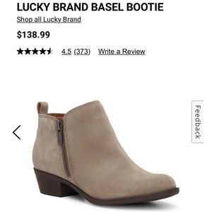Lucky brand low boots size 8